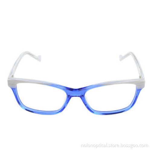 Fashion lamination acetate optical frames in blue with white